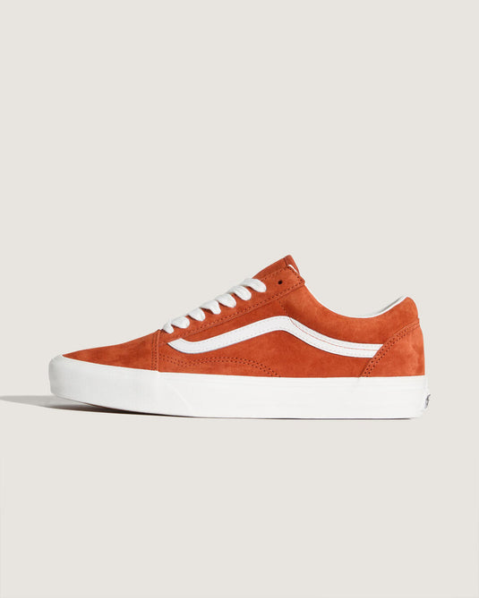 Vans Women's Pig Suede Old Skool Shoes Burnt Orange VN000D7ZBTO