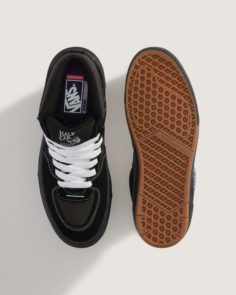Load image into Gallery viewer, Vans Men&#39;s Skate Half Cab Wafflecup Shoes Black/Asphalt VN000D9ZKOU
