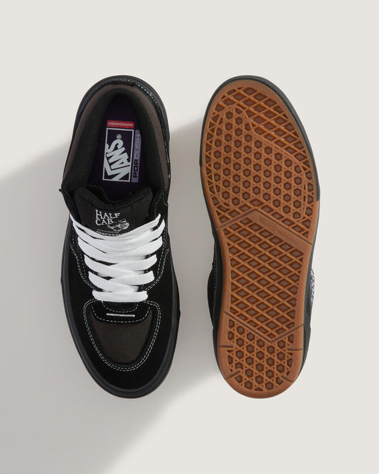 Vans Men's Skate Half Cab Wafflecup Shoes Black/Asphalt VN000D9ZKOU