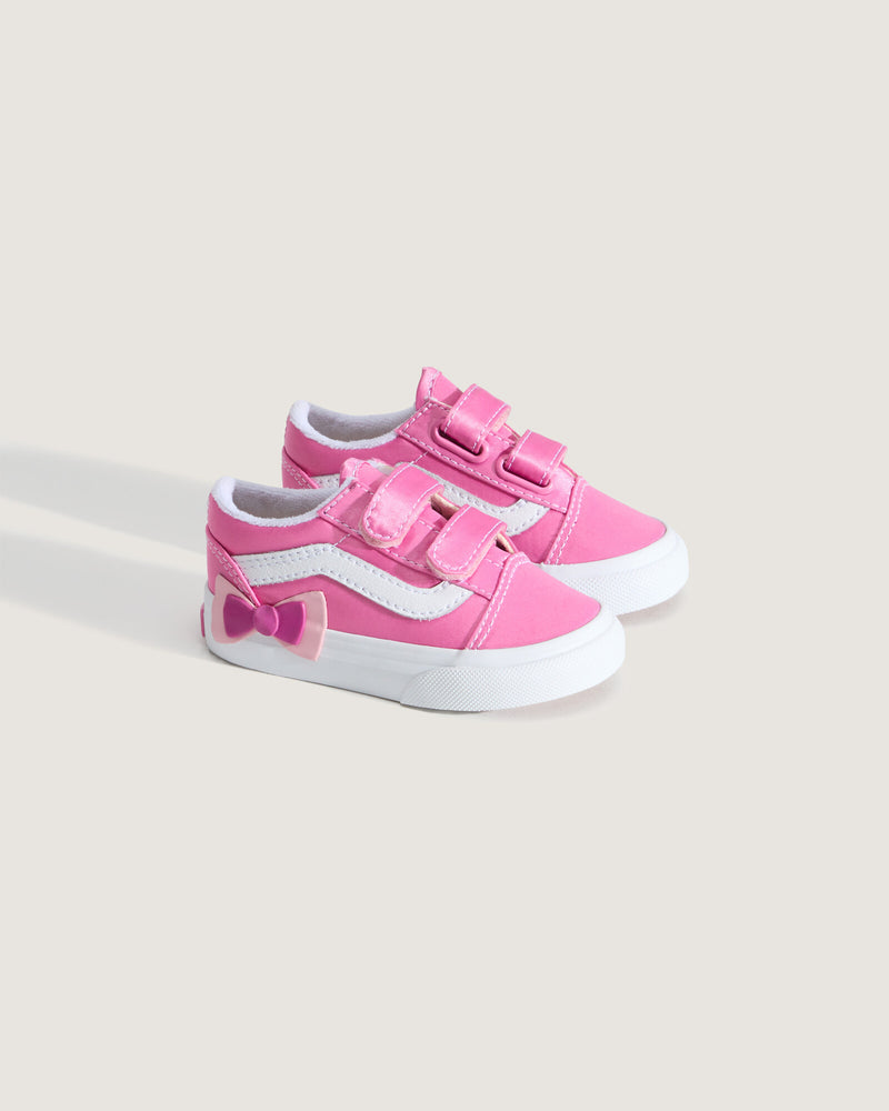 Load image into Gallery viewer, Vans Toddler Old Skool V Bow Shoes Pink Fizz VN000E9WFRQ
