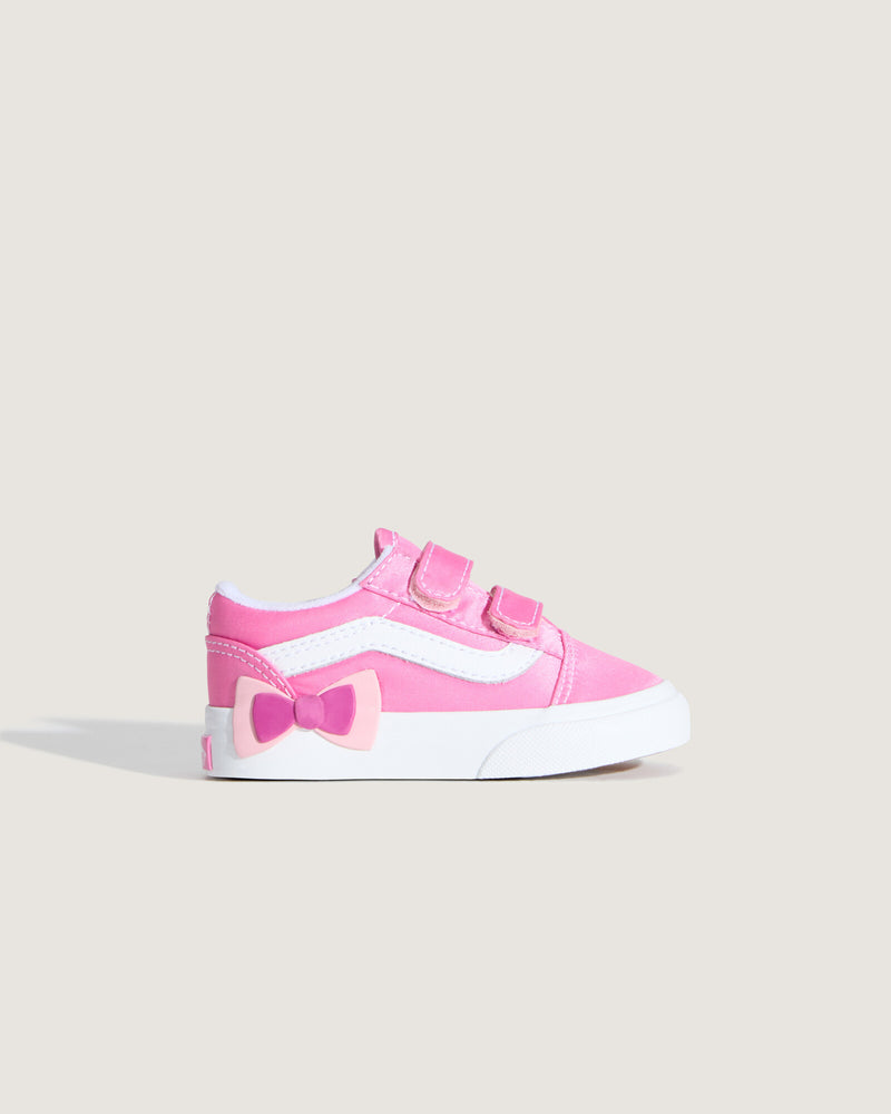 Load image into Gallery viewer, Vans Toddler Old Skool V Bow Shoes Pink Fizz VN000E9WFRQ
