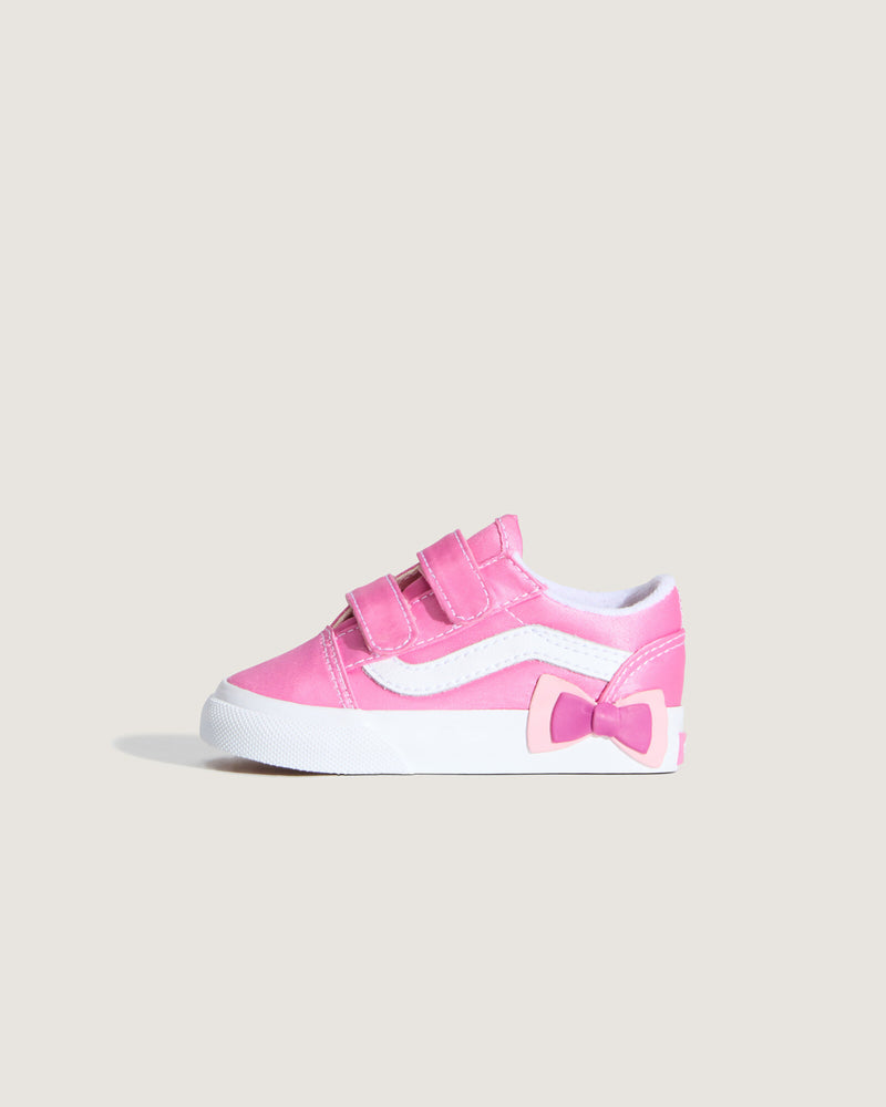 Load image into Gallery viewer, Vans Toddler Old Skool V Bow Shoes Pink Fizz VN000E9WFRQ
