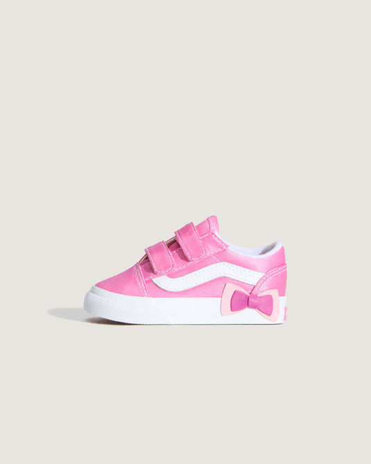 Vans Toddler Old Skool V Bow Shoes Pink Fizz VN000E9WFRQ