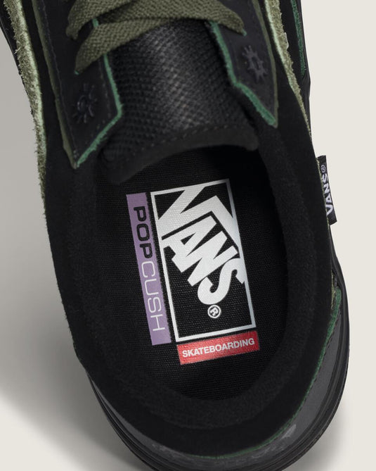 Vans Unisex Skate Old Skool Wafflecup Shoes Willow Green/Black VN000EB7203