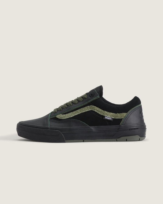 Vans Unisex Skate Old Skool Wafflecup Shoes Willow Green/Black VN000EB7203