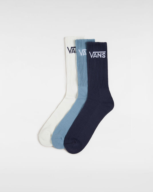 Vans Unisex Classic Crew Socks (3 pairs) Parisian Night VN000F0XJDU1