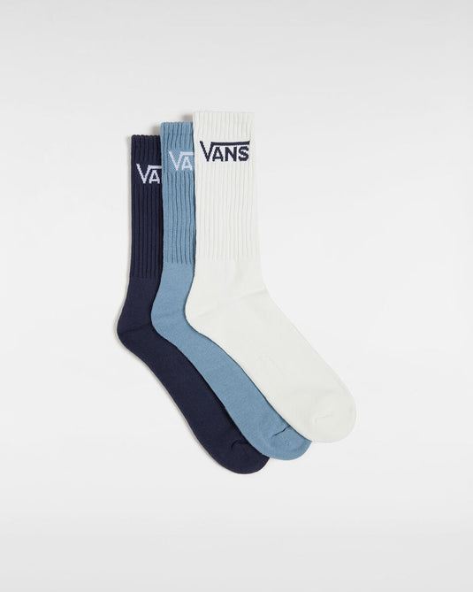 Vans Unisex Classic Crew Socks (3 pairs) Parisian Night VN000F0XJDU1