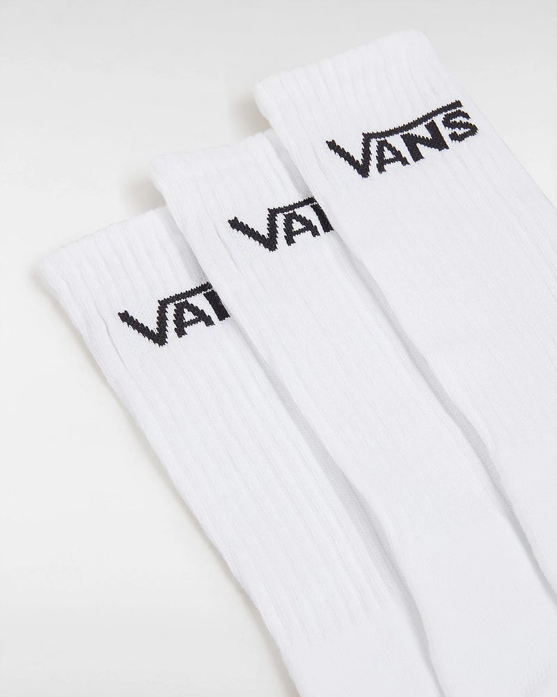 Load image into Gallery viewer, Vans Unisex Classic Crew Socks (3 pairs) White VN000F0XWHT1
