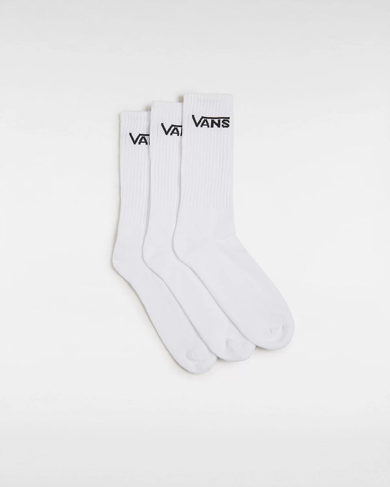 Load image into Gallery viewer, Vans Unisex Classic Crew Socks (3 pairs) White VN000F0XWHT1
