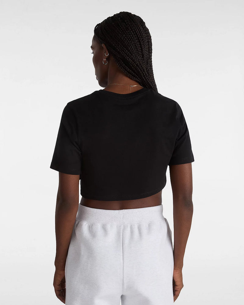 Load image into Gallery viewer, Vans Women&#39;s Flying V Crew Crop T-Shirt Black VN000GFFBLK
