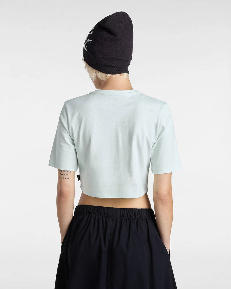 Load image into Gallery viewer, Vans Women&#39;s Flying V Crew Crop T-Shirt Hint Of Mint VN000GFFRNE
