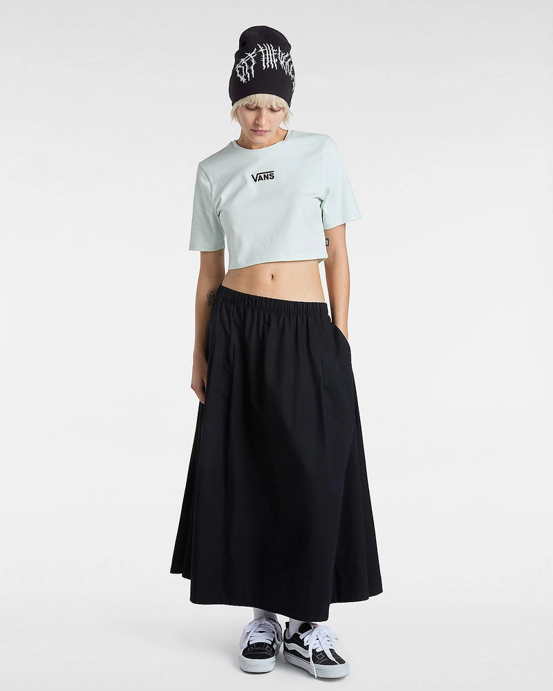 Load image into Gallery viewer, Vans Women&#39;s Flying V Crew Crop T-Shirt Hint Of Mint VN000GFFRNE
