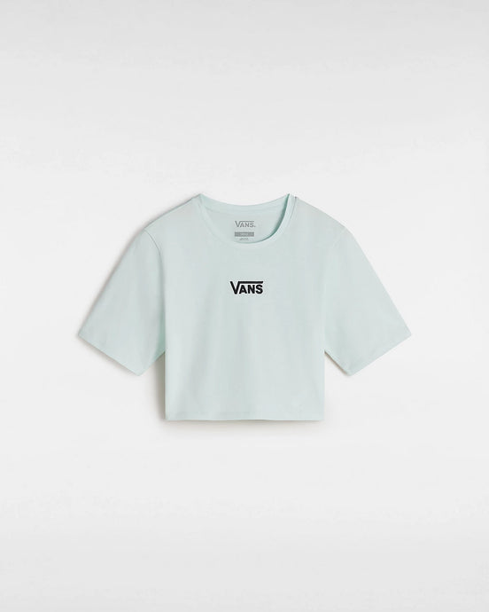 Vans Women's Flying V Crew Crop T-Shirt Hint Of Mint VN000GFFRNE