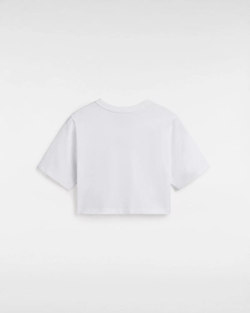 Load image into Gallery viewer, Vans Women&#39;s Flying V Crew Crop T-Shirt White VN000GFFWHT
