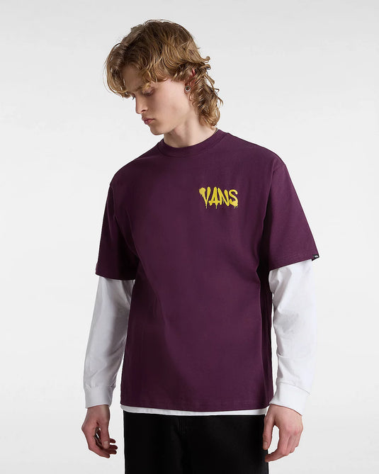 Vans Men's Factory Spray Loose T-Shirt Blackberry Wine VN000K74CHJ