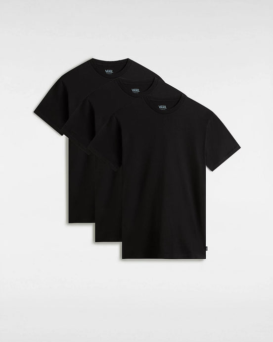 Vans Men's Basic Classic Fit T-Shirt (3 Pack) Black VN000KHDBLK