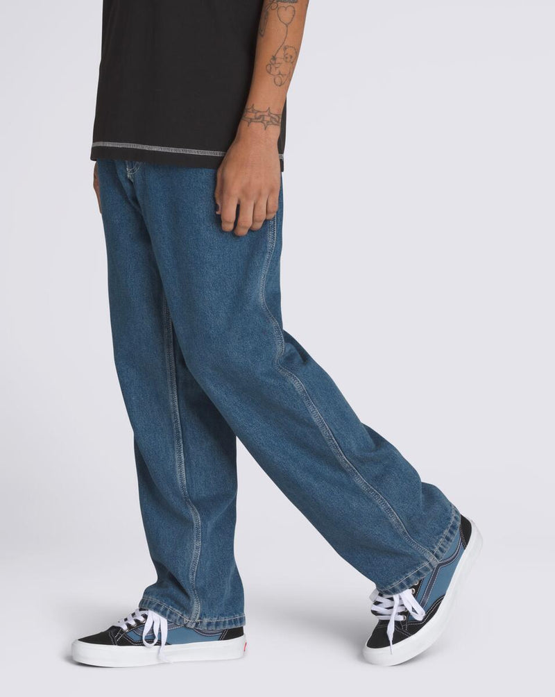 Load image into Gallery viewer, Vans Men&#39;s Skate Check-5 Loose Denim Pants Vintage Indigo VN000KXMAHU

