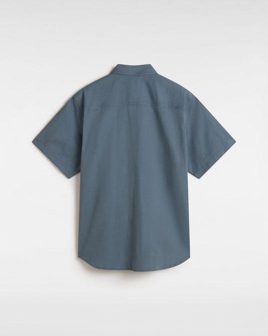 Vans Men's Lawson Woven Short Sleeve Shirt Stormy Weather Blue VN000M13RV2