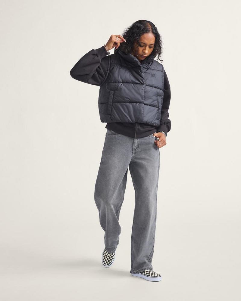 Load image into Gallery viewer, Vans Women&#39;s Sirelle 5 Pocket Puddle Pants Grey Wash VN000MB5Y7J
