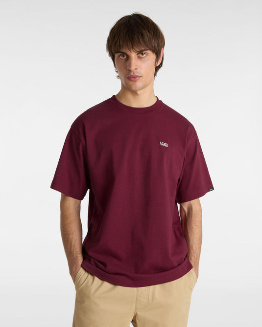 Vans Men's Left Chest II T-Shirt Burgundy VN000P1PBRG