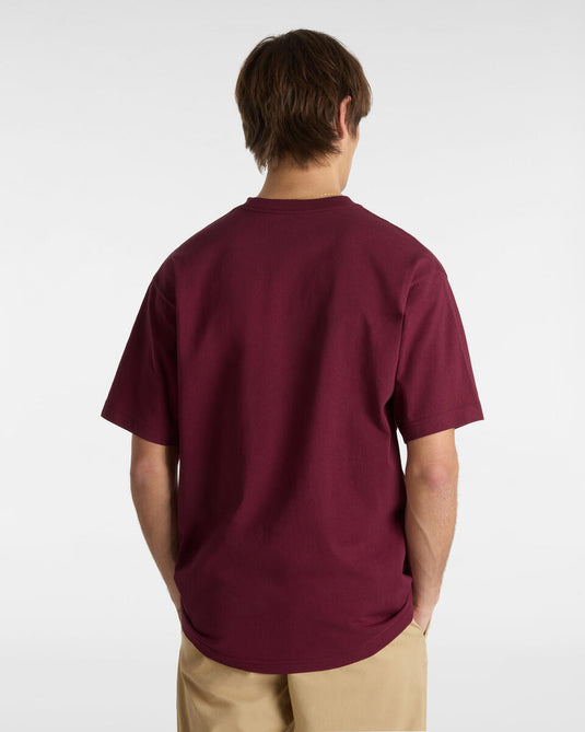 Vans Men's Left Chest II T-Shirt Burgundy VN000P1PBRG