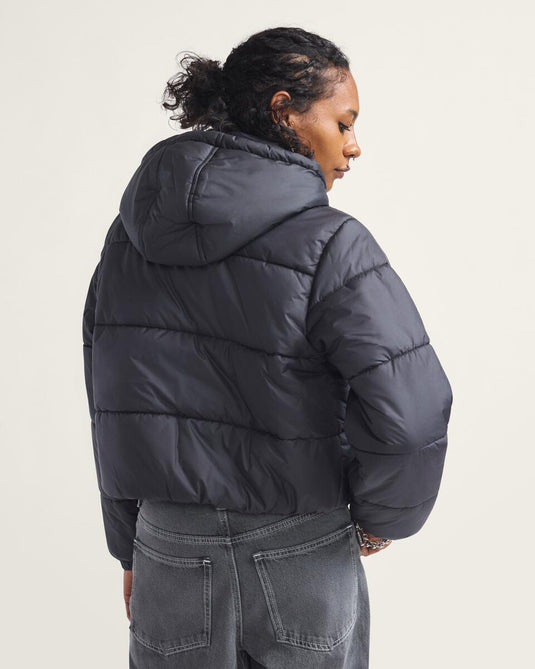 Vans Women's Hillgate Cropped Puffer Jacket Black VN000PK1BLK