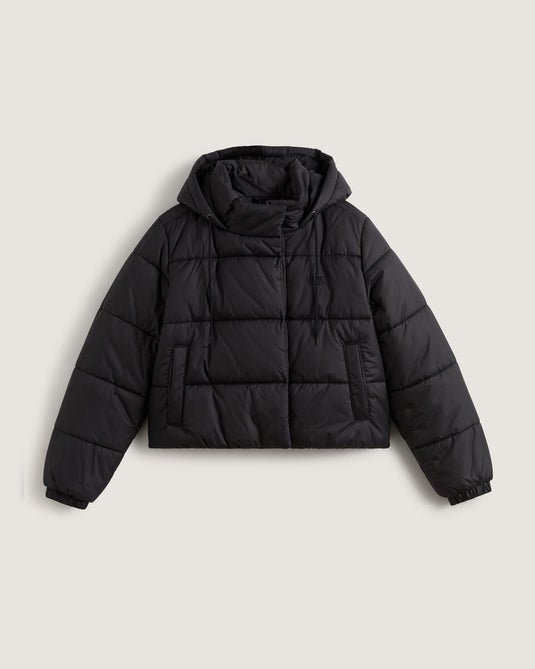 Vans Women's Hillgate Cropped Puffer Jacket Black VN000PK1BLK