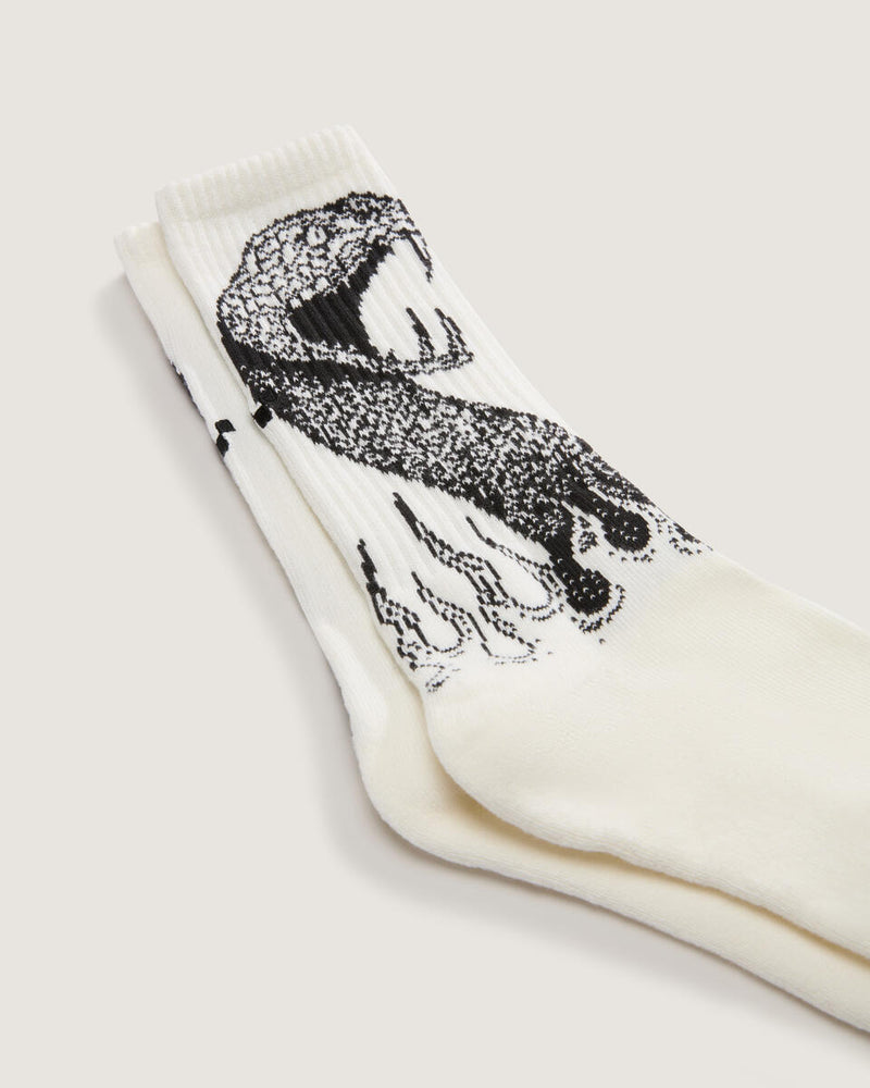 Load image into Gallery viewer, Vans Unisex Skate Mike G Snake Flame Crew Socks White VN000PNYFS8
