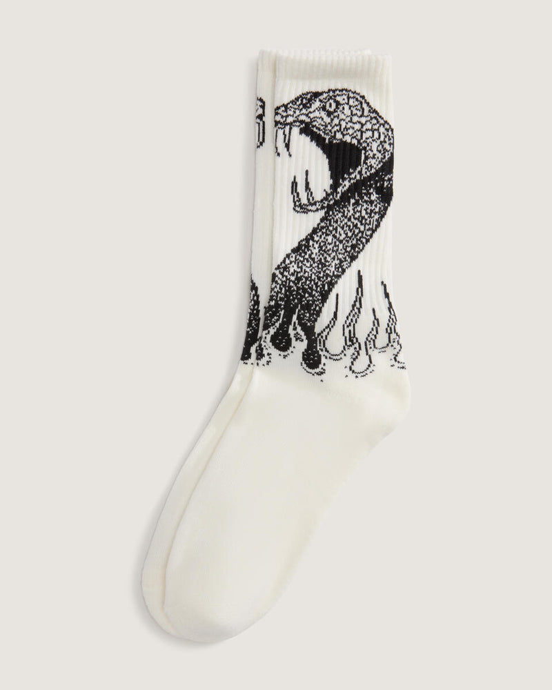 Load image into Gallery viewer, Vans Unisex Skate Mike G Snake Flame Crew Socks White VN000PNYFS8

