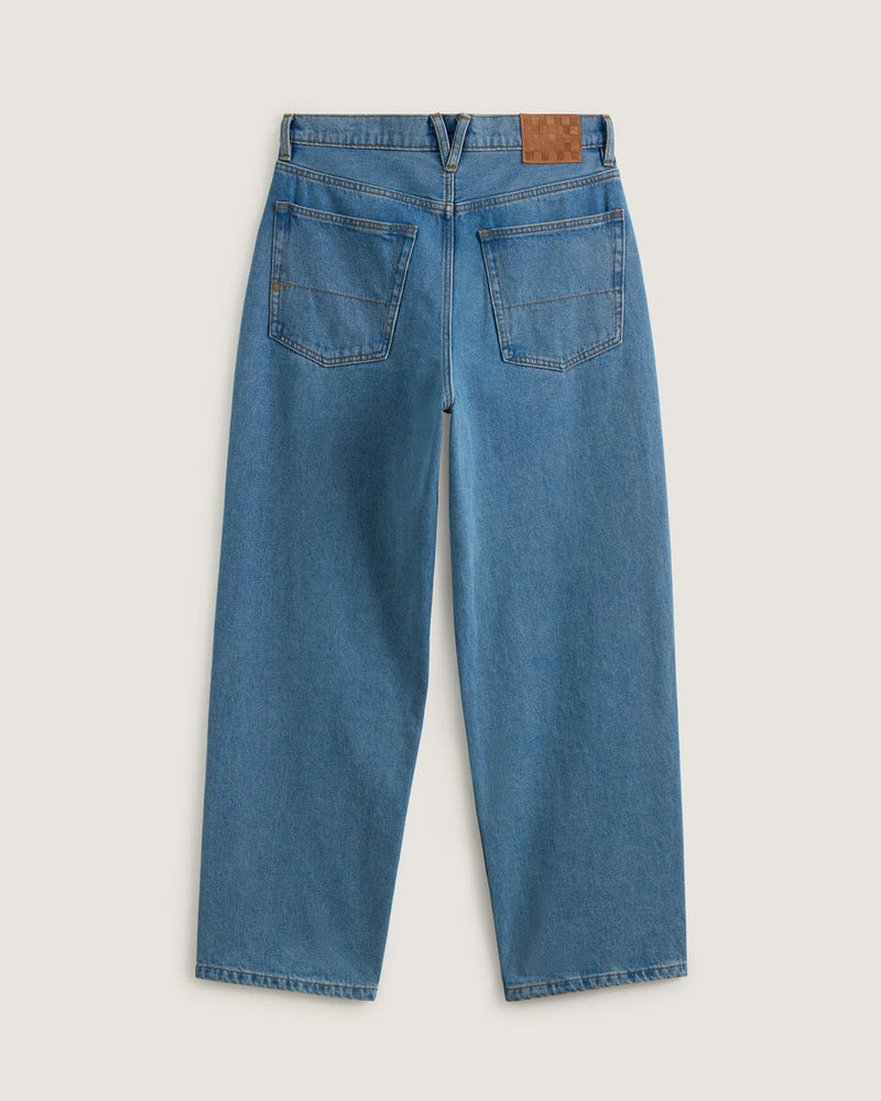 Load image into Gallery viewer, Vans Men's Check-5 Baggy Denim Pants Stone Wash/Blue VN000PQHCDX
