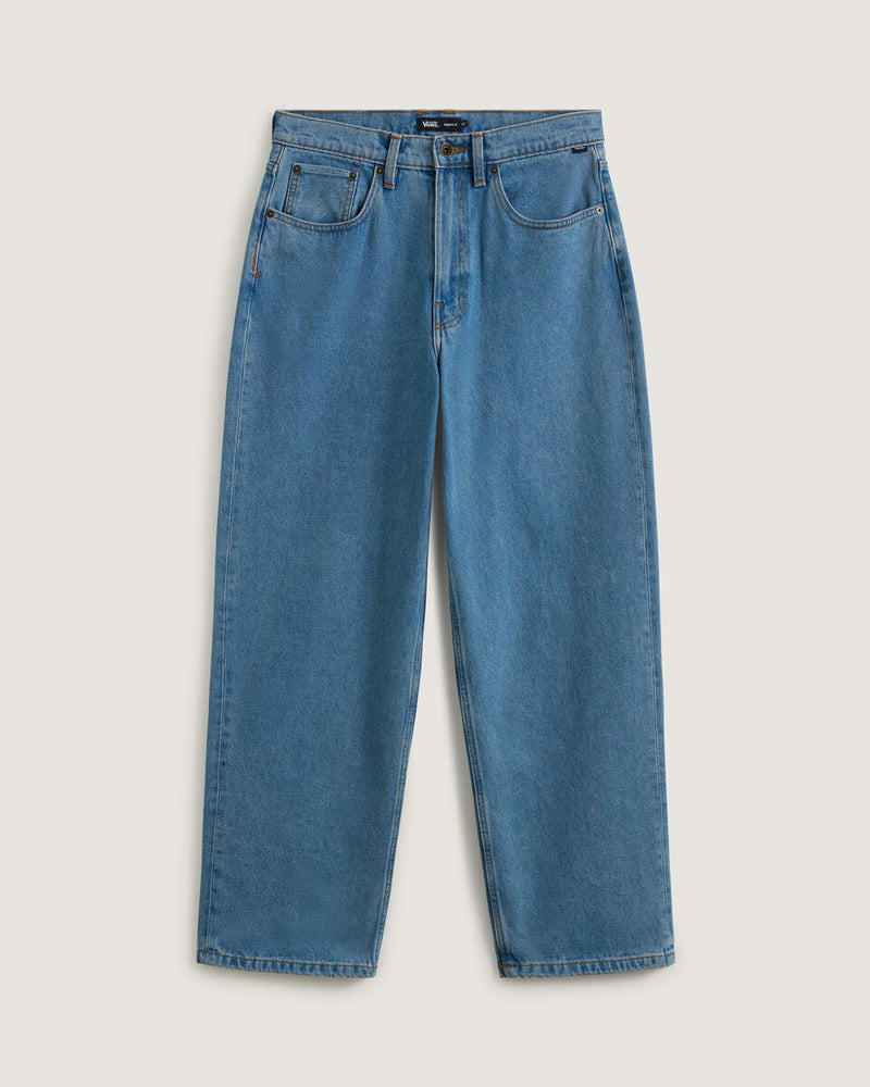 Load image into Gallery viewer, Vans Men's Check-5 Baggy Denim Pants Stone Wash/Blue VN000PQHCDX
