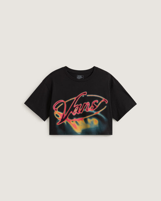 Vans Women's Afterburn Crop T-Shirt Black VN000PR3BLK