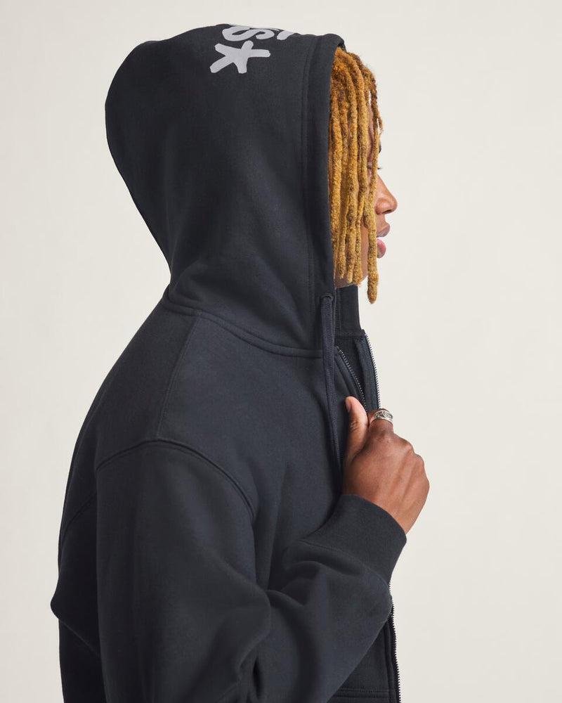 Load image into Gallery viewer, Vans Men&#39;s Skate Atiba Haze Full Zip Hoodie Black VN000Q77BLK
