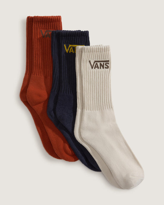 Vans Unisex Classic Crew Socks (3 Pairs) Blue VN000QBVJDU