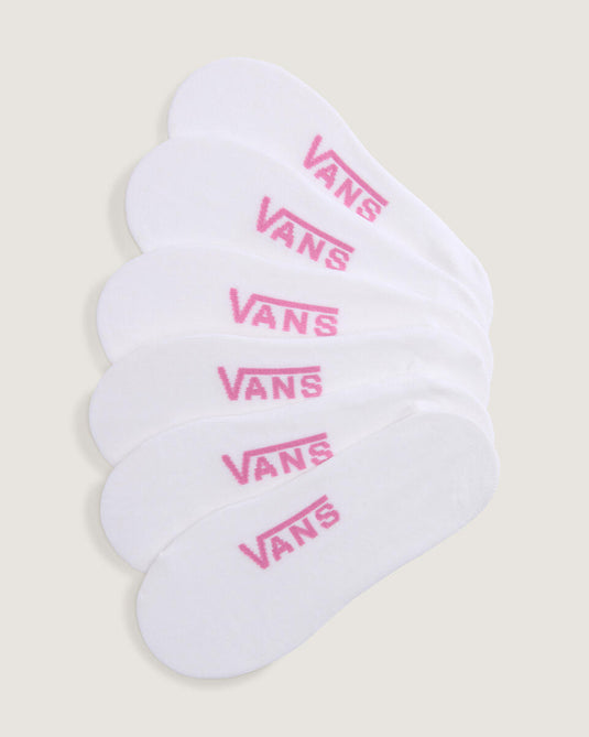 Vans Women's Classic Canoodle Socks (3 Pack) White / Wild Orchid Pink VN000QCAJU4