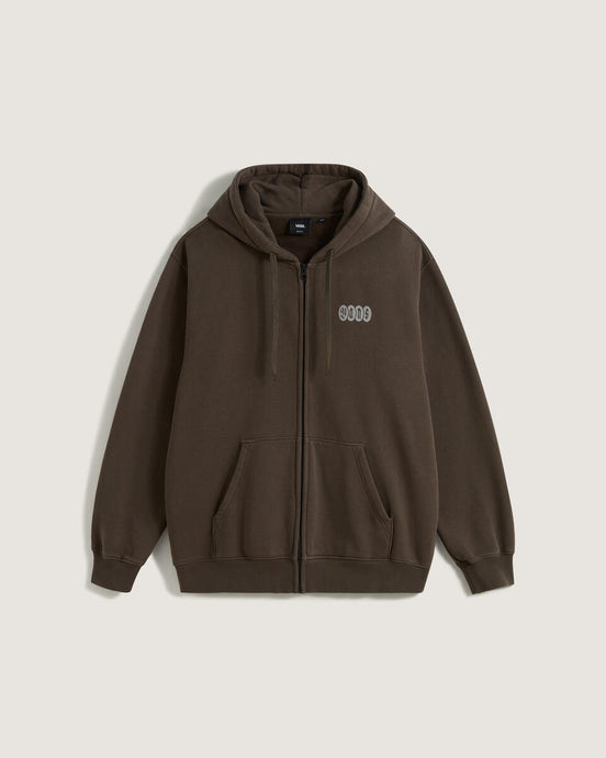 Vans Men's Earthbound Loose Fit Full Zip Hoodie Coal Brown VN000RDCEMP