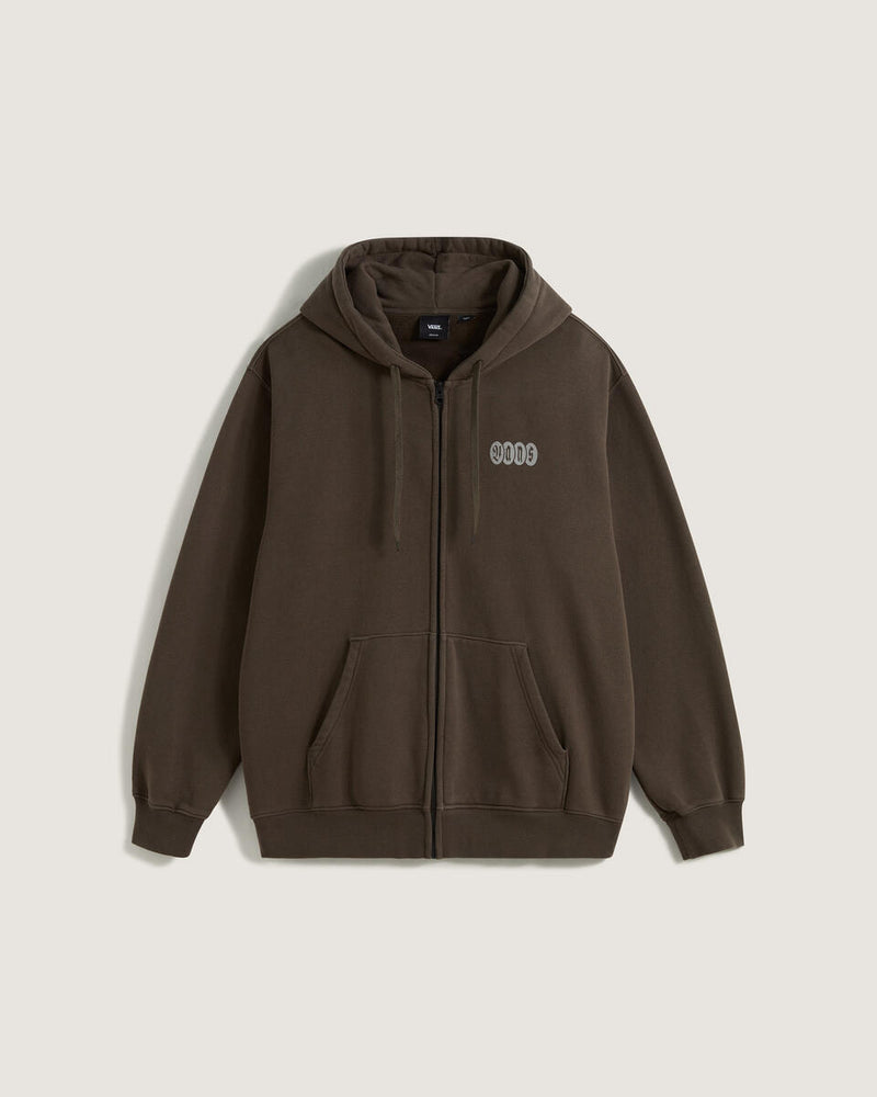 Load image into Gallery viewer, Vans Men&#39;s Earthbound Loose Fit Full Zip Hoodie Coal Brown VN000RDCEMP
