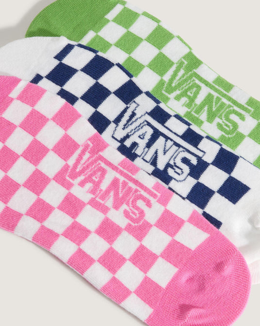 Vans Women's Printed Canoodle Socks (3 Pack) Fizz Pink VN000SYXFRQ