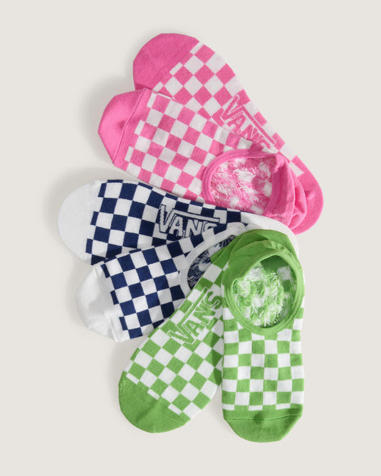 Vans Women's Printed Canoodle Socks (3 Pack) Fizz Pink VN000SYXFRQ