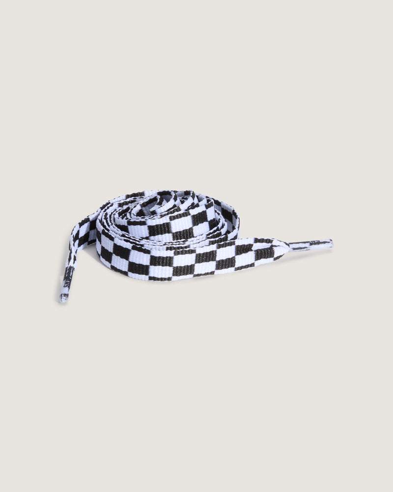 Load image into Gallery viewer, Vans Unisex Checkerboard Fat Shoe Laces Black/White VN000T0GY28
