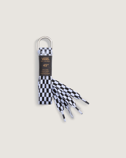 Vans Unisex Checkerboard Fat Shoe Laces Black/White VN000T0GY28