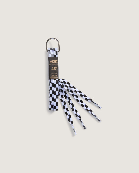 Vans Unisex Checkerboard Fat Shoe Laces Black/White VN000T0HY28