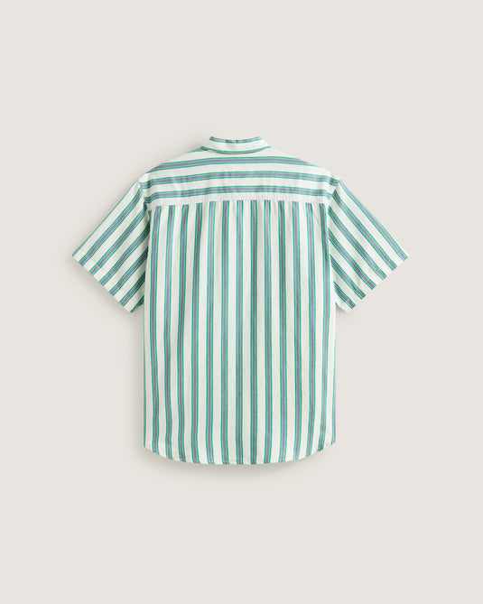 Vans Men's Lawson Stripe Shirt White/Vivid Verdant VN000TADGCP