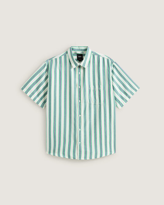 Vans Men's Lawson Stripe Shirt White/Vivid Verdant VN000TADGCP