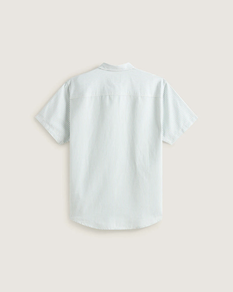 Load image into Gallery viewer, Vans Men's Lawson Stripe SS Shirt Dawn Mist/Marshmallow VN000TAGGCH
