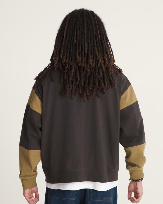 Vans Men's Retro Sport Mock Neck Full Zip Faded Black VN000U97EMV
