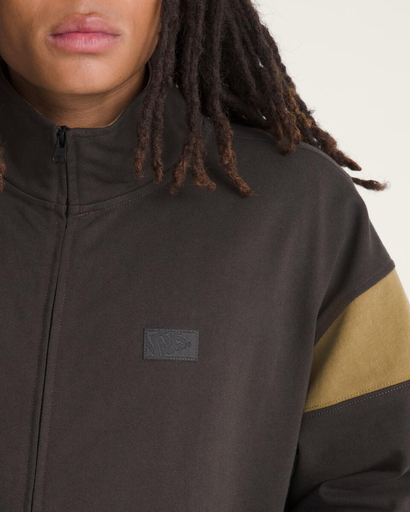 Load image into Gallery viewer, Vans Men's Retro Sport Mock Neck Full Zip Faded Black VN000U97EMV
