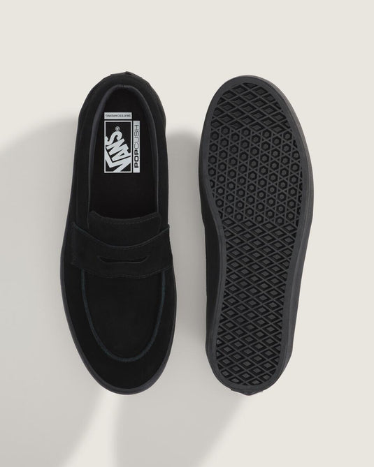 Vans Unisex Skate Loafer Shoe Suede Black/Black VN000VA6BKA