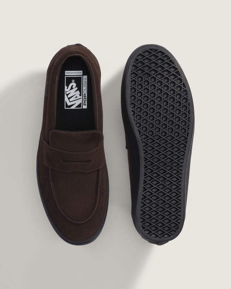 Load image into Gallery viewer, Vans Unisex Skate Loafer Shoe Suede Brown/Black VN000VA6Y49
