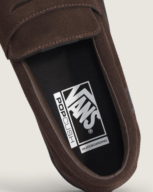 Vans Unisex Skate Loafer Shoe Suede Brown/Black VN000VA6Y49